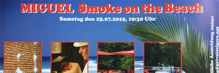 Close-up Zauberer beim Smoke on the Beach